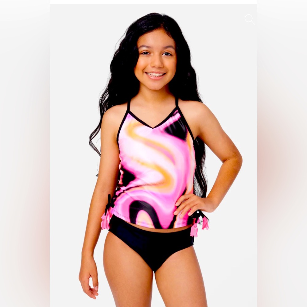 NEW! Marble Swirl Tankini 2 Piece Swimsuit by Justice